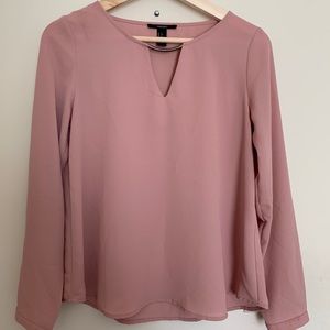Blush Pink Collar Detail Blouse